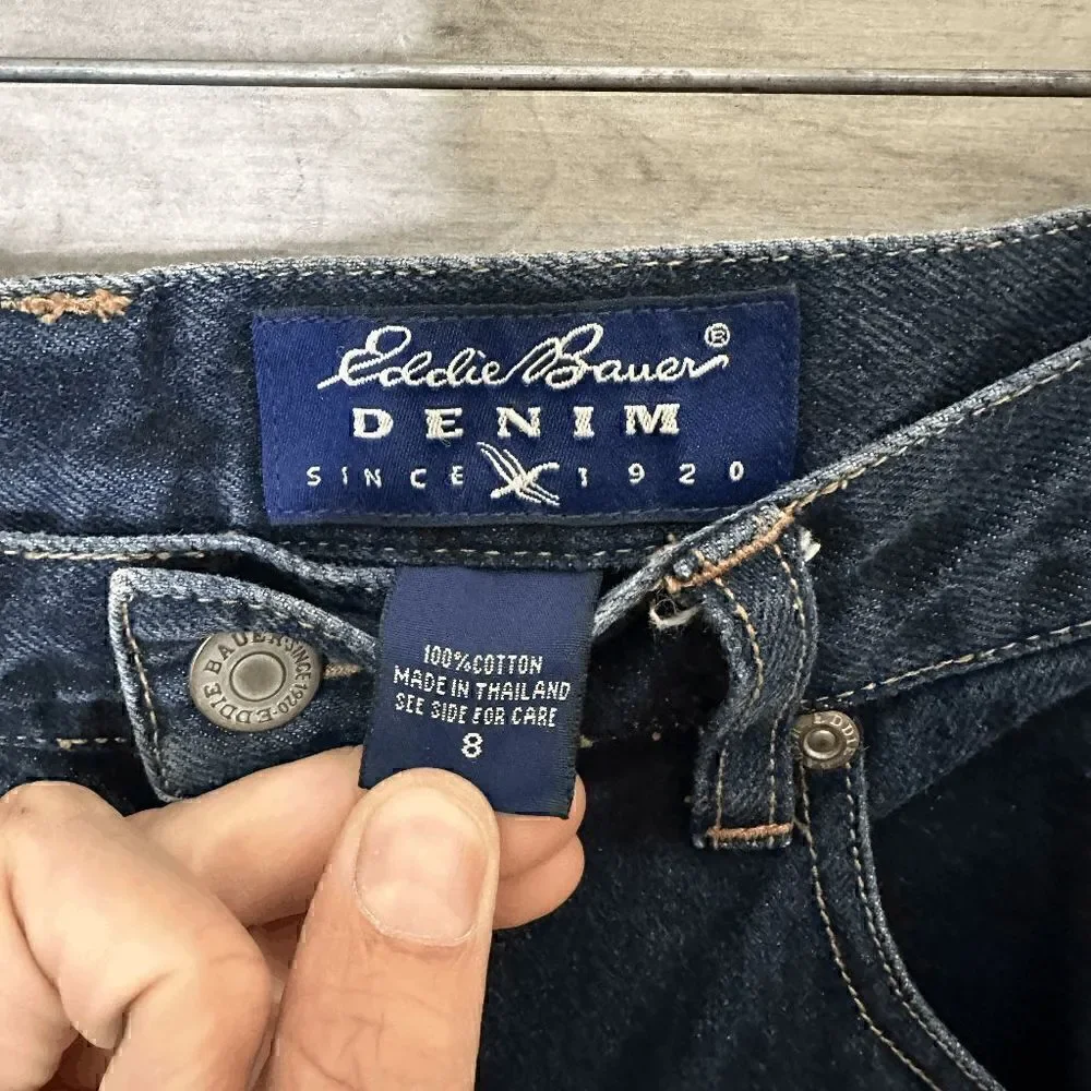 Vintage Eddie Bauer Denim Womens Blue Straight Leg Jeans Size 8 - Picture 7 of 7